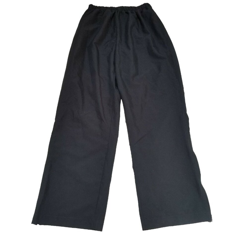 Roche Womens Large Solid Black High Rise Zipper Leg Pants Pull On Casual USA